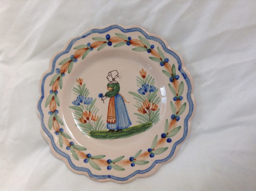 Antique french faience - antique, plate