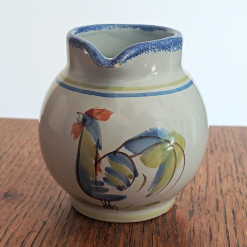 Quimper ceramic creamer - ceramic,