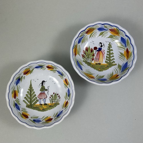 Vintage french quimper bowls - vintage,