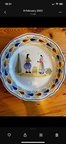 Henriot quimper plate - henriot,