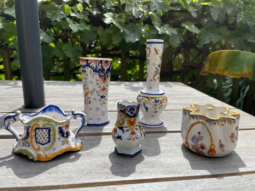 Vintage french faience - vintage, vases