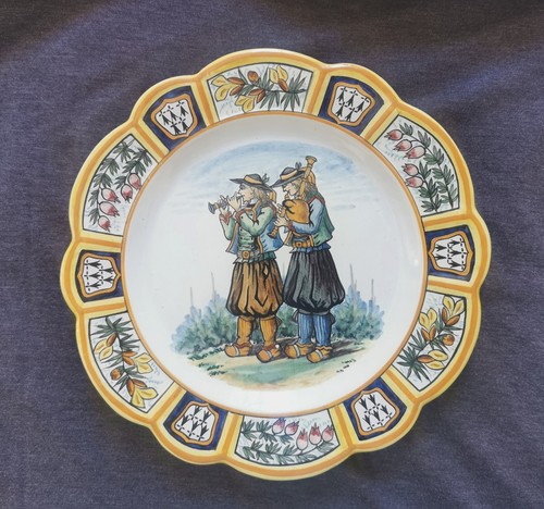 Beautiful earthenware plate - , by